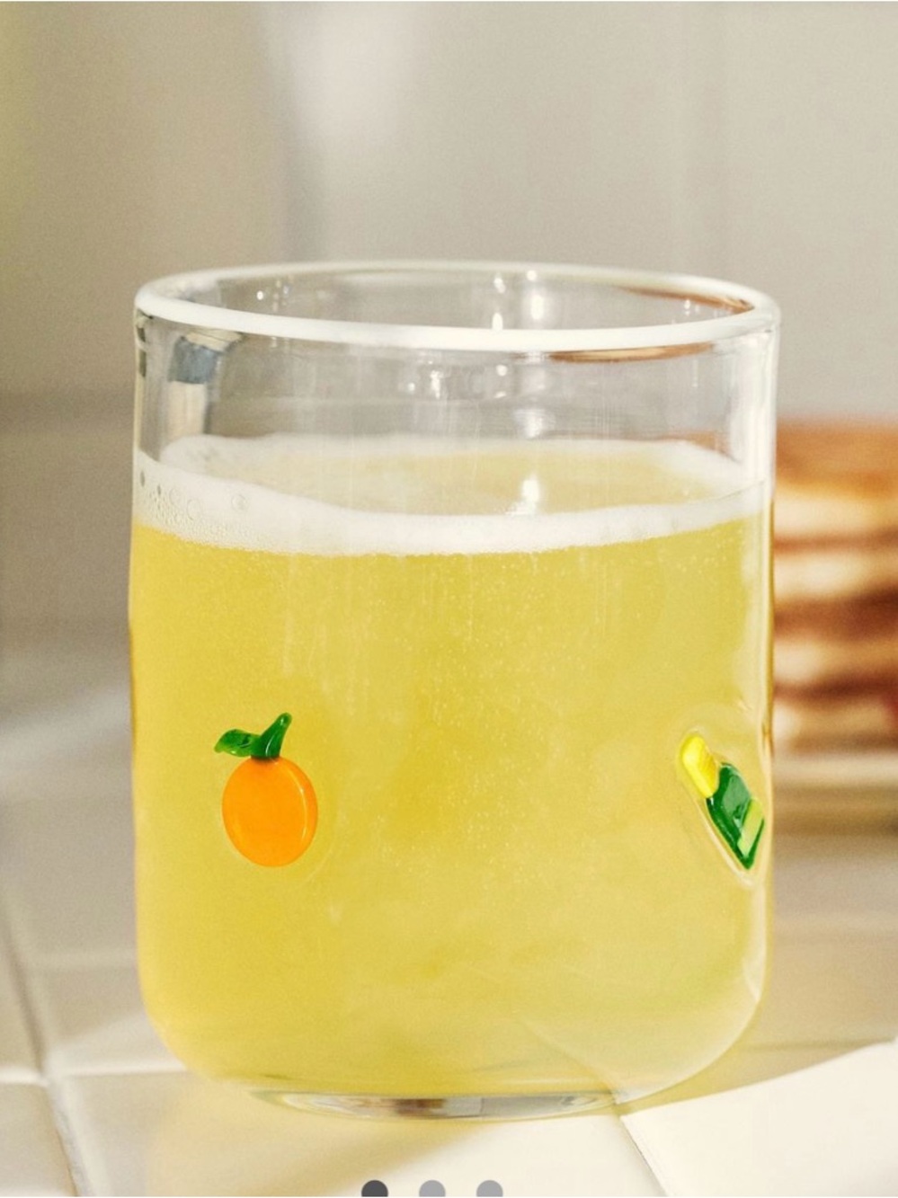 Anthropologie Mimosa Icon Juice Glass